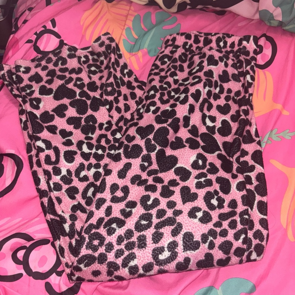 Joe Boxer Kids Pink and Black Leopard Pajama Bottoms